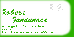 robert fandunace business card